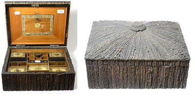 Lot 254 - An Anglo-Indian ivory veneered sewing box, 19th century, with ivory and penwork fitted...