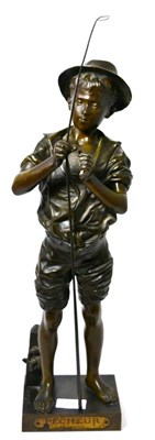 Lot 283 - Adolphe Jean Lavergne: a bronze figure of Pecheur, 54cm high