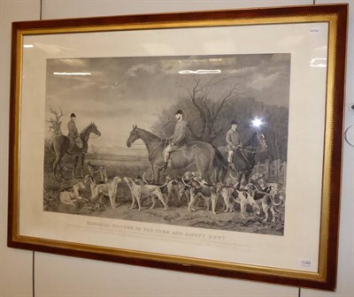 Lot 1149 - Charles G Lewis after Thomas Slingsby ";Memorial Picture of the York and Ainsty Hunt";, engraving