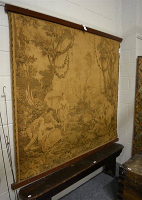 Lot 1191 - A Brussels machine made tapestry, West Europe, depicting a rural scene, 165cm by 190cm