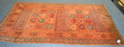 Lot 1220 - Rabat rug, Central Morocco, the compartmentalised field of stellar motifs enclosed by borders...