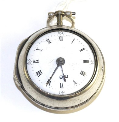 Lot 26 - A silver pair cased verge pocket watch, signed P.Richmond, London, 1783, gilt fusee movement signed