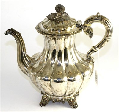 Lot 131 - Victorian silver coffee pot, 25cm