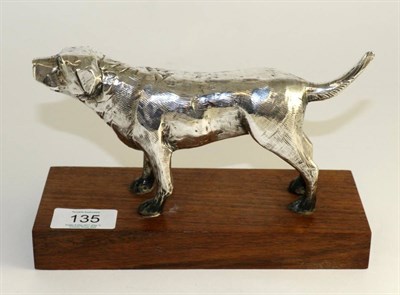 Lot 135 - Figure of a labrador, silver, by Derek Birch, Birmingham