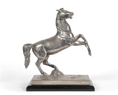 Lot 282 - A Continental silver model of a horse stamped 'Busch 800', 25cm including plinth