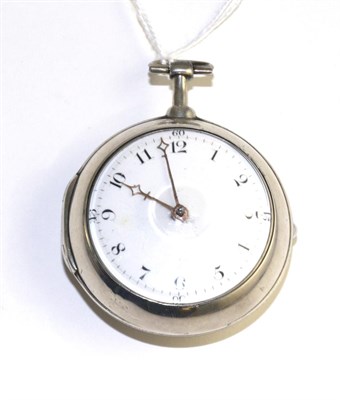 Lot 329 - A silver pair cased verge pocket watch, gilt fusee movement signed Thos White, London and...