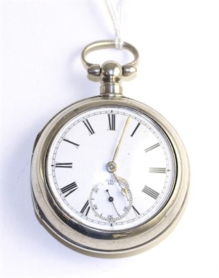 Lot 356 - A silver pair cased pocket watch, 1894, lever movement signed W H Brown & Co St Andrews, dust...