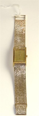 Lot 373 - An 18ct gold wristwatch, signed Ornata, circa 1970, lever movement, champagne coloured dial,...