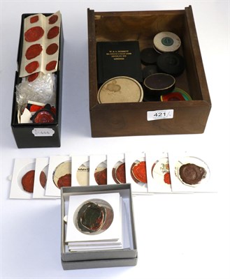 Lot 421 - A collection of 18th century and later wax seals