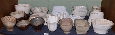 Lot 467 - A collection of seventeen pottery jelly moulds, 19th and 20th century, including examples...