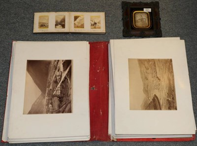 Lot 487 - An album of photographs of the Swiss Alps and daguerreotype