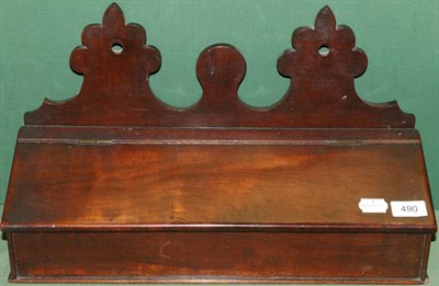 Lot 490 - {} A George III fruitwood mounted cutlery box with hinged lid, 47cm