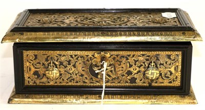 Lot 505 - A 17th century German silver gilt and ebony writing casket