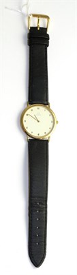 Lot 524 - A gents plated and steel wristwatch, signed Omega, model: De Ville, circa 1989, quartz...