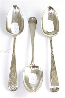 Lot 556 - Pair of York silver spoons, 1808 and another, 6oz