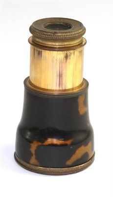 Lot 568 - A Victorian tortoiseshell monocular