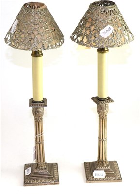 Lot 635 - A pair of silver candlesticks, Walton Latham & Sons