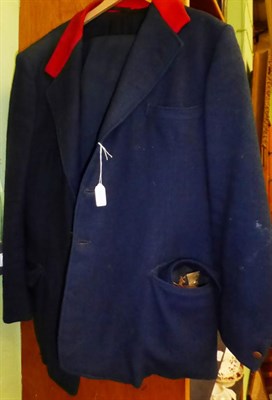 Lot 810 - North Yorkshire Otter Hounds blue wool hunt masters jacket and breeches, with extra buttons,...