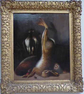 Lot 1020 - Circle of Benjamin Blake (1757-1830) Still life with a hare, woodcock, pheasant and partridge,...