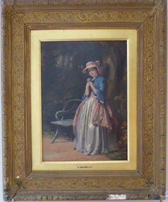 Lot 1021 - Attributed to James Digman Wingfield (1800-1872) Fashionable young lady standing beneath a tree and