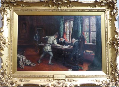 Lot 1036 - A Leicester Burroughs (fl.1881-1916) ";An Important Dispatch"; signed, oil on canvas, 49cm by...