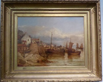 Lot 1043 - Alexander Leggett (19th century) ";The morning catch"; signed, signed and inscribed verso, oil...