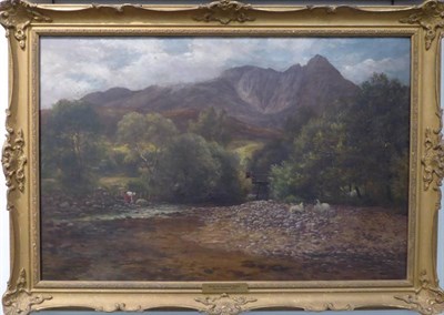 Lot 1045 - Ward Heys (19th century) View of Sannox Burn, looking west from Glen Sannox, Arran, signed, oil...