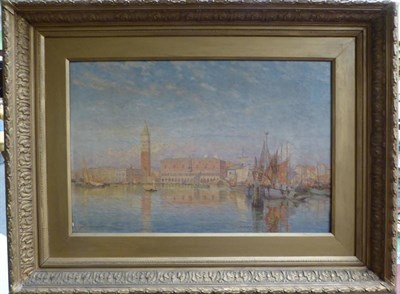 Lot 1095 - Attributed to Alfred Pollentine (1836-1890) Shipping on the grand canal, Venice, oil on canvas,...