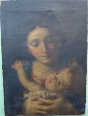 Lot 1106 - T Berti in the Manner of Carlo Dolci (1616-1686) Italian Madonna of the rosary, signed and...