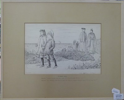 Lot 1117 - ~ George Du Maurier (1834-1896) Anglo/French, ";A Young Sinic"; Signed, ";Whitby Sept. 94, 1/2...