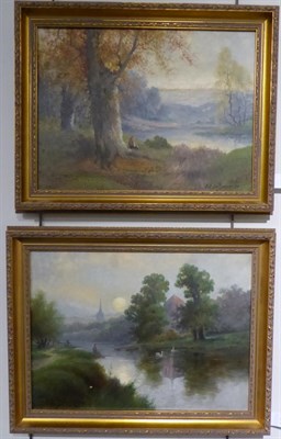 Lot 1144 - Attributed to Alfred Fontville de Breanski Jnr (1877-1945) ";Near Pangbourne on Thames";...