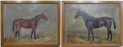 Lot 1161 - George Paice (1854-1925) The Owl - A bay horse standing in a stable, signed, inscribed, dated...