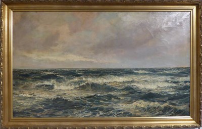 Lot 1176 - John Falconer Slater (1857-1937) An extensive seascape, signed, oil on canvas, 74cm by 125cm