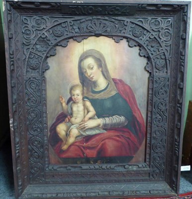 Lot 1179 - # Manner of Raphael Madonna and Child (1483-1520) oil on panel, contained in a decorative...