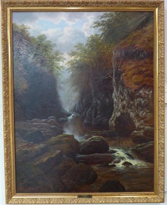 Lot 1182 - William Mellor (1851-1931) ";Fairy Glen, North Wales"; signed, inscribed verso, oil on canvas,...