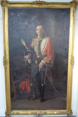 Lot 1191 - Malcolm Gavin (1874-1950) Portrait of George Owen Sandys, standing in an interior and before an...