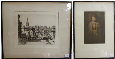 Lot 1210 - Stanley Anderson RA RE (1884-1966) ";Toledo Cathederal"; signed in pencil, an etching form 70...