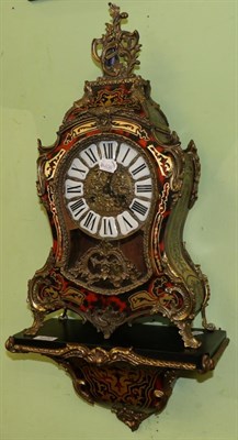 Lot 1230 - A ";Boulle"; style striking bracket clock, 20th century, brass inlay and faux tortoiseshell,...