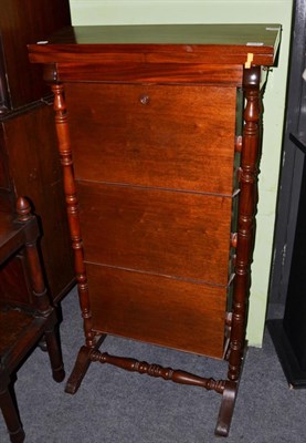 Lot 1237 - An unusual 19th century mahogany writing stand with swivel action, 68cm by 47cm by 128cm