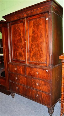 Lot 1239 - A Victorian mahogany linen press. 134cm wide