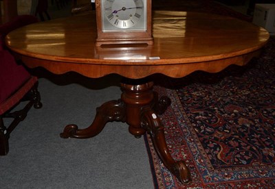 Lot 1284 - A Victorian mahogany oval breakfast table, on heavily carved tripod base, 136cm wide