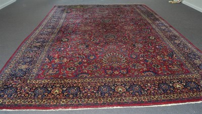 Lot 1322 - Mashad carpet, North Khorasan, Iran, the raspberry field with an allover design of large...