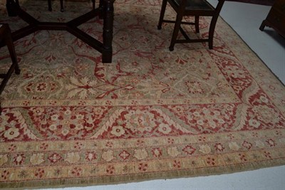 Lot 1375 - Afghan Ziegler carpet, the field with an all over design of scrolling vines and flowers,...