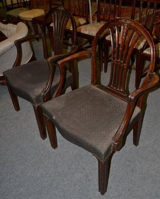 Lot 1386 - A pair of 18th century mahogany armchairs, 53cm wide