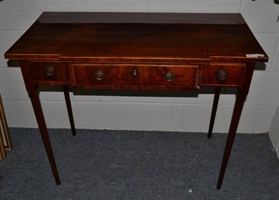 Lot 1519 - A 19th century mahogany breakfront side table, 97cm wide