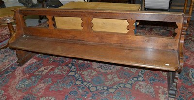 Lot 1601 - Sir George Gilbert Scott (1811-1878): A Gothic revival oak pew, 210cm long  Installed in the...