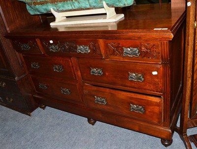 Lot 1640 - An Edwardian walnut sideboard, 150cm wide   Provenance: Allerton Castle