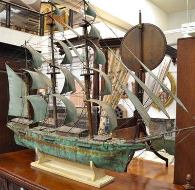 Lot 1642 - A large model of sailing ship, probably 1950's, in the style of Australian wool clipper...