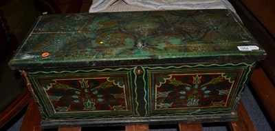 Lot 1654 - ^ A 19th century European painted small chest, 75cm wide