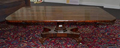 Lot 1681 - A large Regency rosewood and brass strung coffee table (adapted from a breakfast table),...